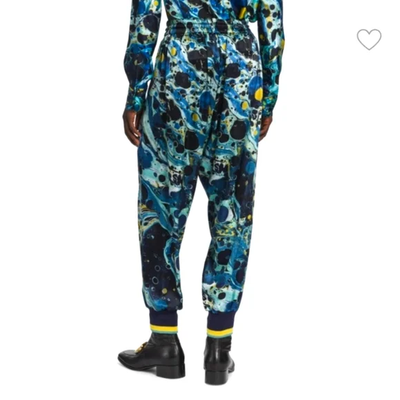 NWT$1,145 Dolce and Gabbana DG Logo Marble Print Jogger Sweatpants Sz 52 (36)